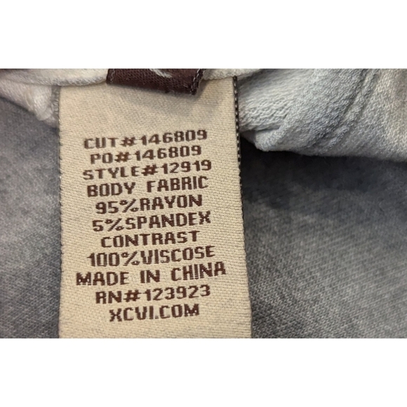 XCVI Tie Neck Flare Sleeve Rayon Spandex Top Size Small - Picture 5 of 6